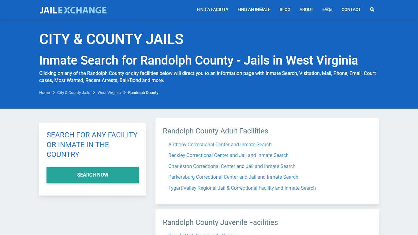 Tygart Valley Regional Jail - Randolph How to Send Inmate ...