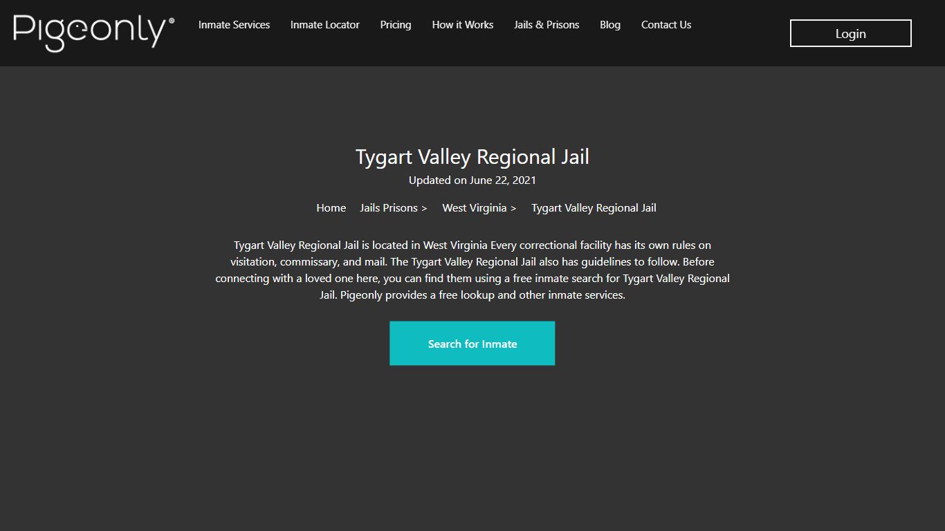 Tygart Valley Regional Jail Inmate Search | West Virginia